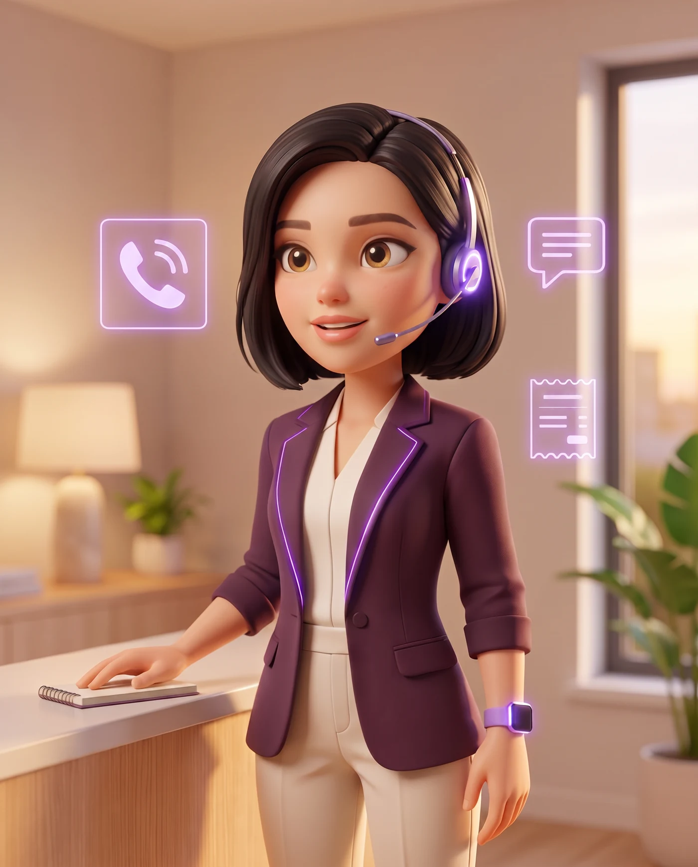 Camille, l'agent d'accueil téléphonique de Lya