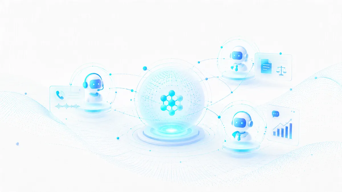 Illustration Lya : une intelligence artificielle installée dans les locaux d’une entreprise, au plus près des équipes.